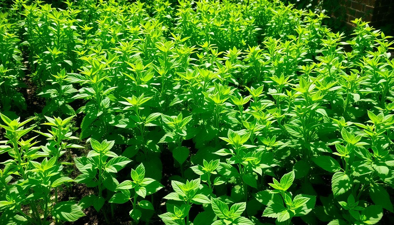 Lush garden with vibrant green plants bathed in sunlight. Lush garden with vibrant green plants bathed in sunlight.