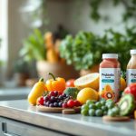 Probiotic drinks with fresh fruits and vegetables